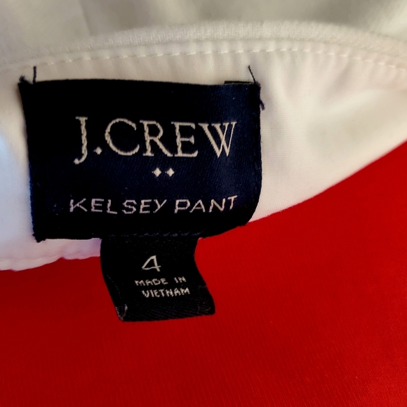 J Crew Factory Kelsey Flare Linen Blend Pants, White Size 4 - Picture 6 of 8